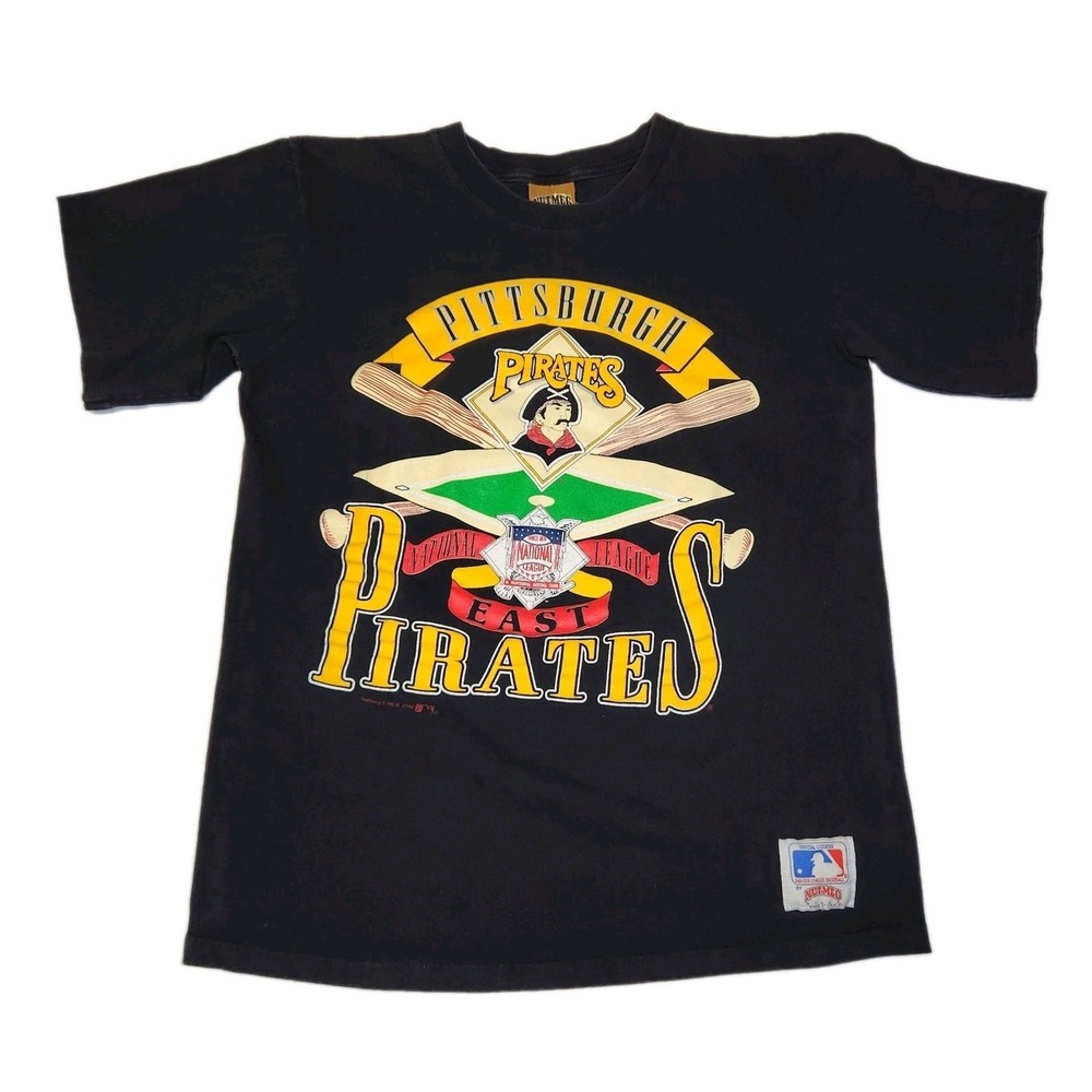 Vintage 1992 Pittsburgh Pirates Nutmeg Mills Single Stitch T Shirt USA Mens M